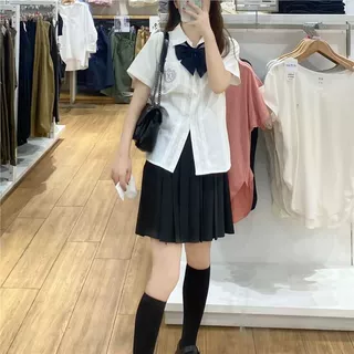 jk制服套装风琴褶制服基础款衬衫女学生夏季短袖jk制服学院风套装