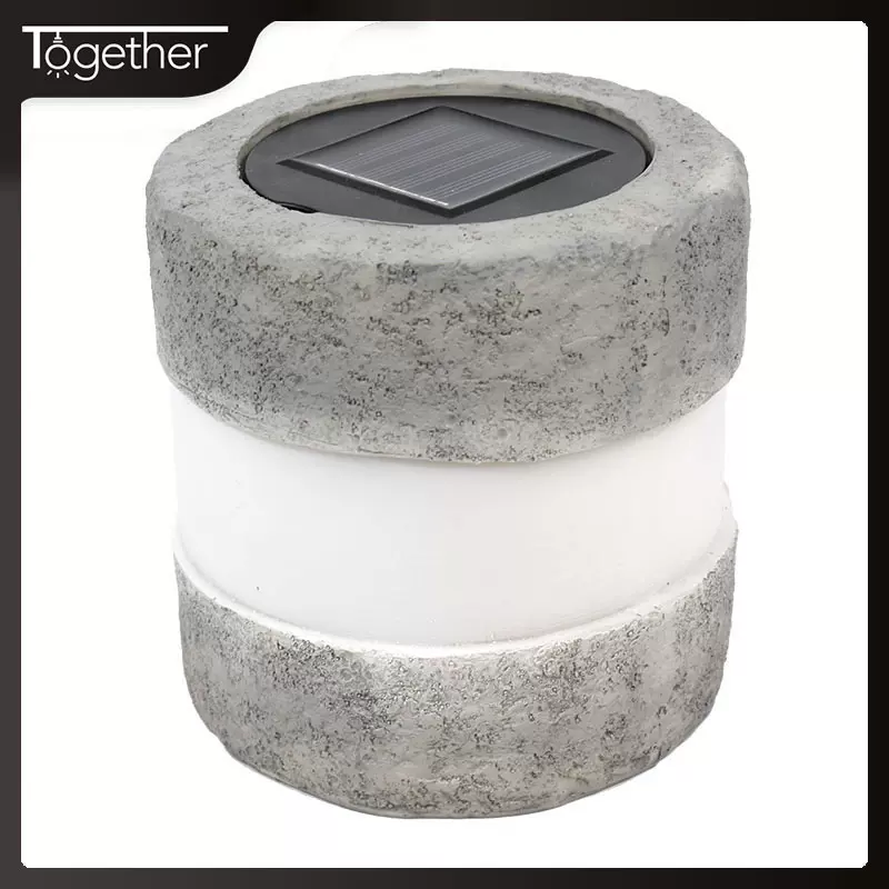 太阳能庭院灯树脂摆件仿真石头户外灯草坪楼梯防水小夜灯定制