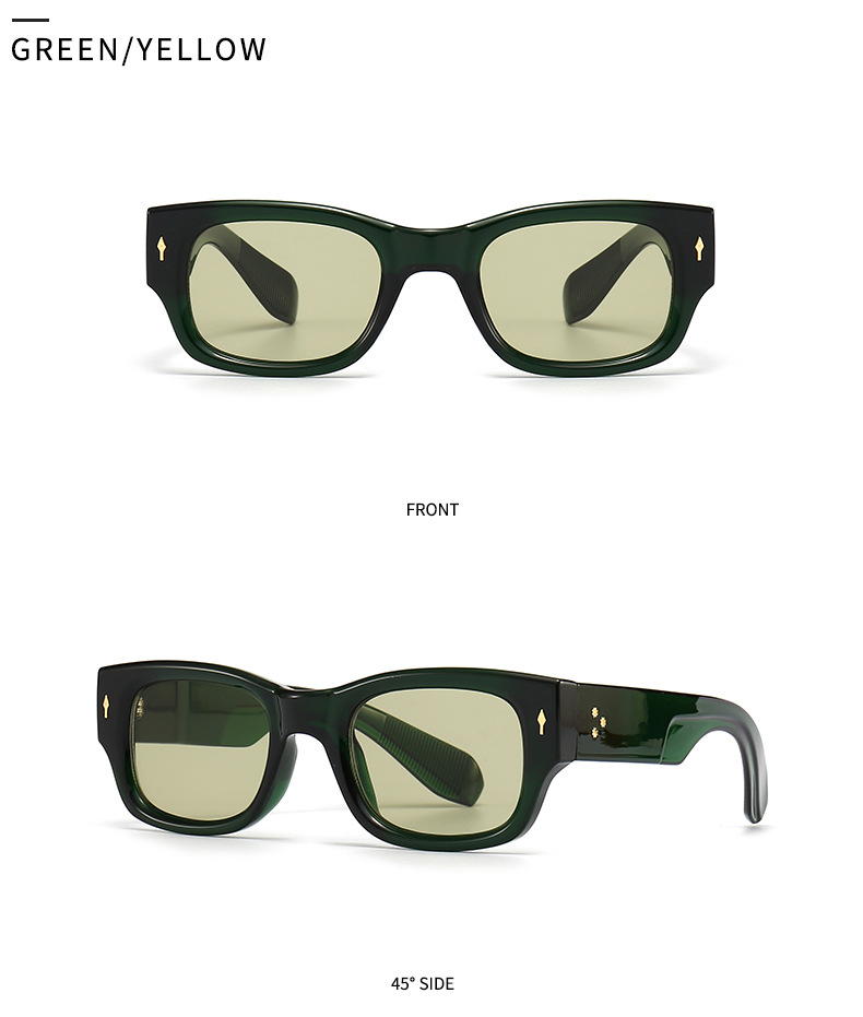 50g Weight Full Frame Glasses Structure Sunglasses Classification PC, UV400 Protection Lens Material Square Glasses Style Casual, Outdoor, Daily Occasion Geometric Pattern Unisex Gender Vintage Style, Classic Style Style Vintage Style Classic Style Geometric PC UV400 Protection Square Full Frame Women's Sunglasses 12