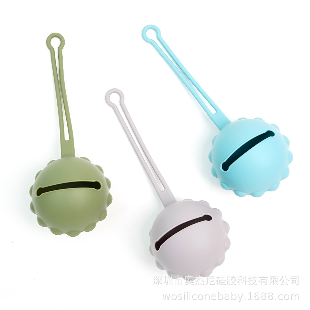 in stock Cross-border Children's Silicone Pacifier Bag Baby Silicone Teeth Gel Portable Pacifier Storage Bag Maternal and Infant Supplies
