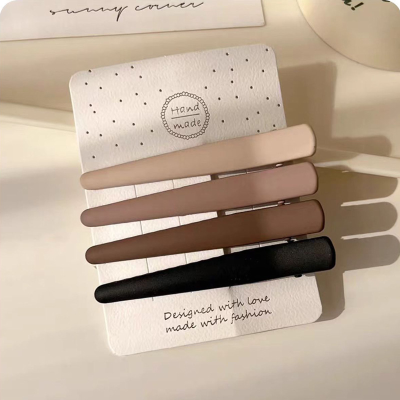 5151#8 frosted water drop duck bill clip (set of 4)