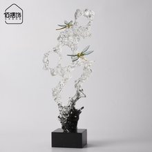 太湖石雕塑摆件客厅玄关电视柜创意轻奢中式感艺术禅意装饰品