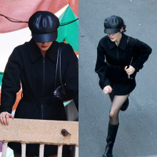 [打版中]迪丽热巴同款黑色毛呢外套秋冬中长款收腰百搭呢子大衣女