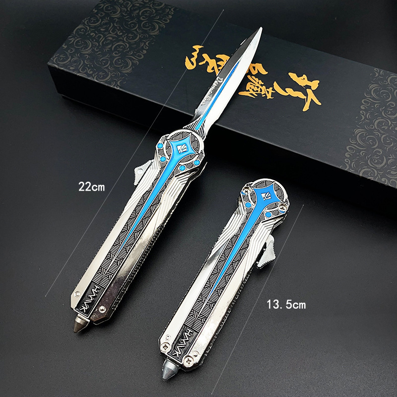 Delta Action Peripheral Polaris Knife Weapon Model Retractable Zinc Alloy Toy 22cm Ornament Unedged
