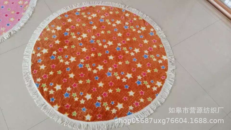 All cotton yarn cloth printed round beach towel made of organic cotton yarn