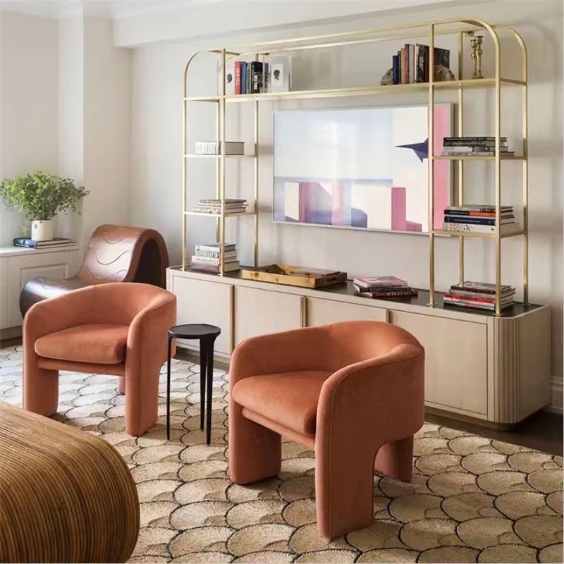 Luoxin Italian Modern Restaurant Dining Chair: Light Luxury, Home-Use, Minimalist Design with Backrest and Armrests&mdash;A Creative, Instagram-Worthy Office Meeting Chair