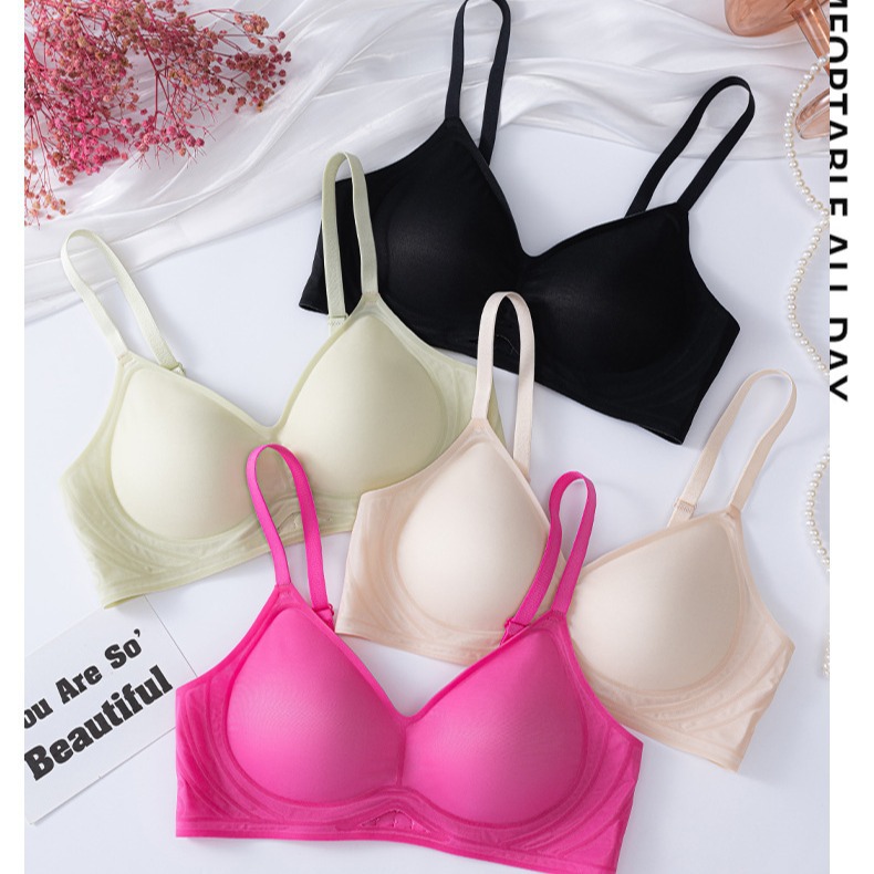 Venta directa de fábrica comercio electrónico transfronterizo Sudeste de Asia Vietnam Tailandia damas desnudas gelatina sin costuras colección lateral sujetador