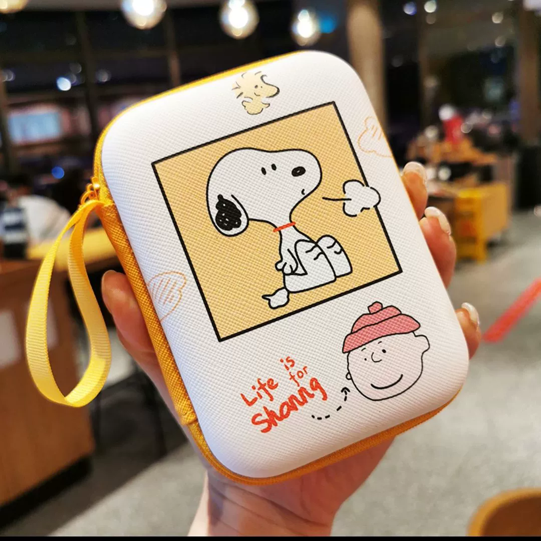 Organizer Storage Bag, Cute Printed Zipper Case, Portable 14×10×3 cm, Phone & Accessories