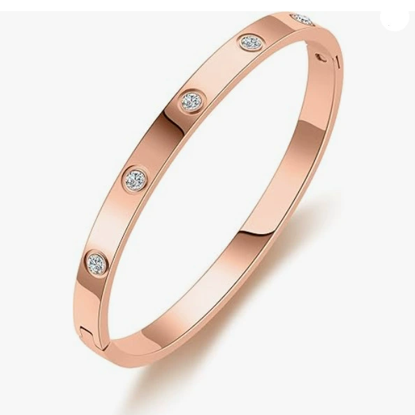 Золотые браслеты женские cubic zirconia из нержавеющей стали браслет