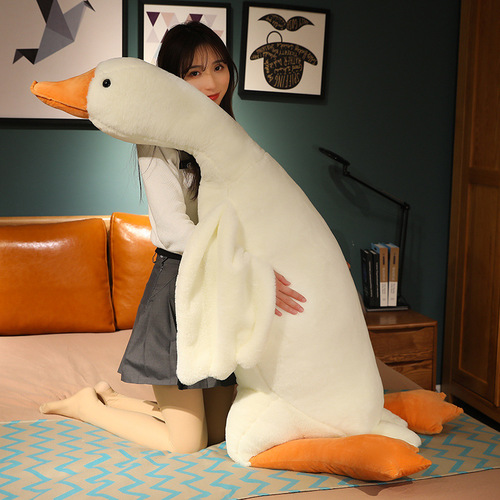 New Internet celebrity big white goose comfort toy doll creative sleeping plush pillow doll Valentine's Day gift