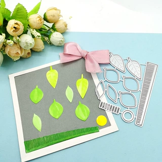 scrapbooking DIY切割刀模 碳钢刀模 压花刀模模板多片树叶组合