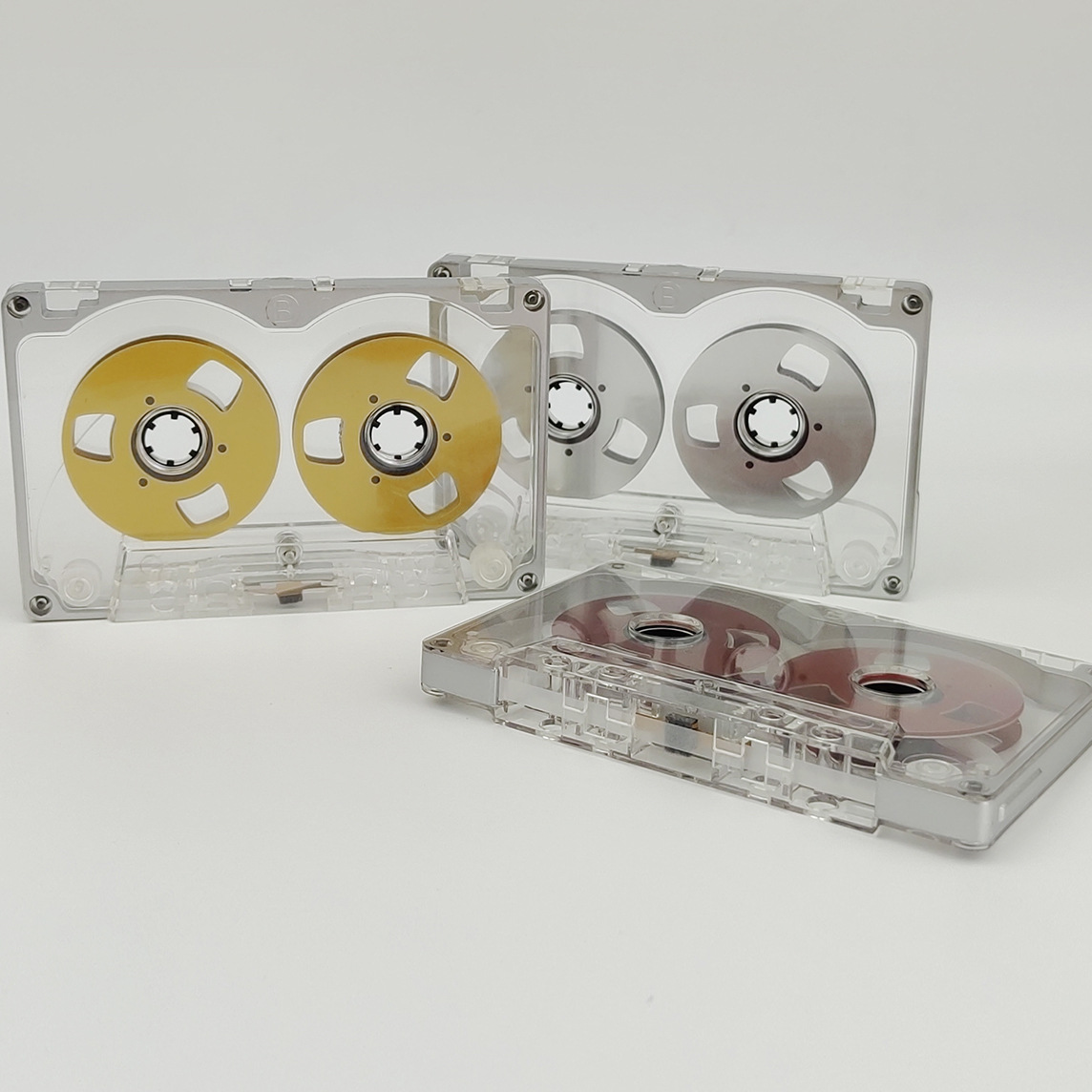 Zinc alloy metal frame small open reel double-sided reel blank tape…