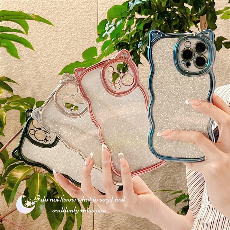 New Luxury Electroplated Glitter Cat Ears Suitable for iPhone 17 Promax Apple 16 Mobile Phone Case 15 Women's 14 Soft Case New Luxury Electroplated Glitter Cat Ears Suitable for iPhone 17 Promax Apple 16 Mobile Phone Case 15 Women's 14 Soft Case
