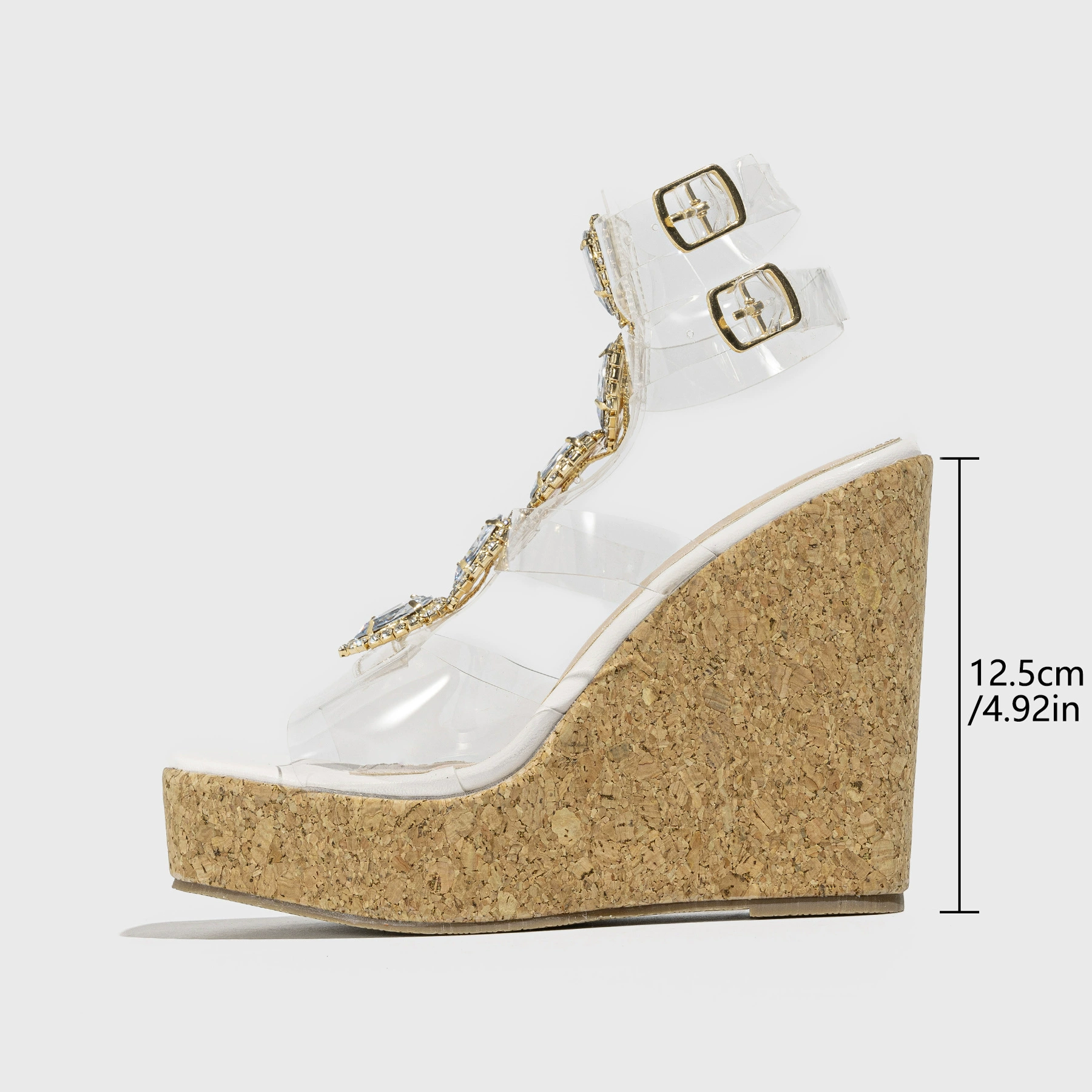 Спот-внешняя торговля 13CM наклон каблуков сандалии на высоком каблуке