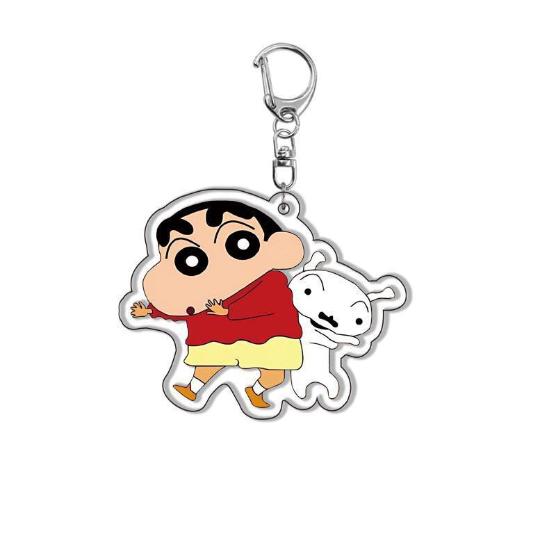 Crayon Shin-Chan Animación Periférico Nohara Shinsuke Xiaokui Xiaobai Nini Colgante de llavero de acrílico entre vientos