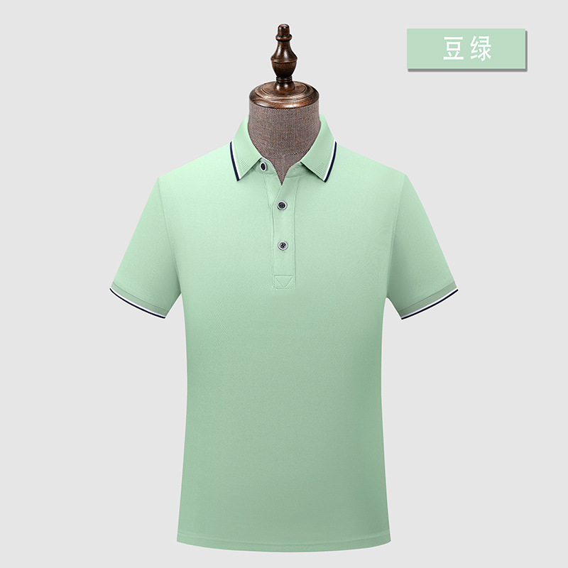 200g 40 unids sensación fresca transpirable no deformación verano solapa manga corta de hielo seda Polo camiseta herramientas impresión personalizada