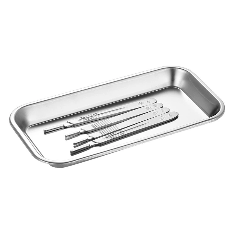 304 дезинфекция из нержавеющей стали квадратный лоток стоматологический диск стоматологические инструменты хирургический лоток салон красоты плоское дно лоток для смены лекарств