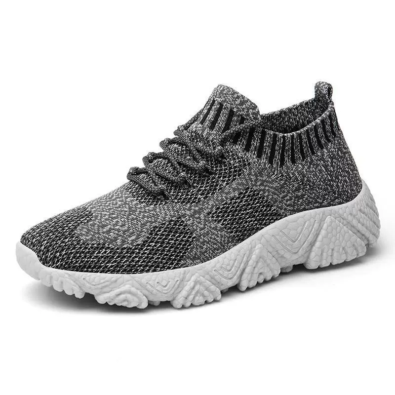 Новые кроссовки Flyknit для мужчин, спортивные кроссовки для пары, сетчатые дышащие носки, низкие кеды для повседневной носки мужчин