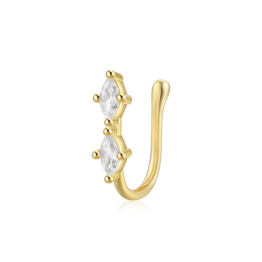 2g Weight Nose Ring Classification 1 Piece Quantity Daily, Street Occasion 925 Sterling Silver Material Star, Moon Pattern Women's Gender Plating Design Simple Style Style 1 Piece Nose Rings & Studs Simple Style Star Moon 925 Sterling Silver Plating 50