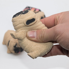 Paw-paw dog toy: a stress-relieving gadget—squeezeable dog, slow-rebound stress relief, pull-and-release Haba dog, squishy dog, shaggy dog.