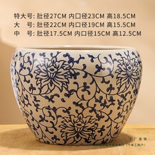 古典北欧风花盆陶瓷大号室内外落地多肉绿植盆栽特大口径
