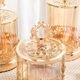 European-style electroplating maple leaf cup lid lace storage jar suit candy jar home table decoration dried fruit storage sugar jar