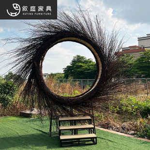 Bali Internet-Famous Bird's Nest Swing Scenic Spot Wedding Photography Props Creative Hanging Round Bed Outdoor Homestay Bird's Nest