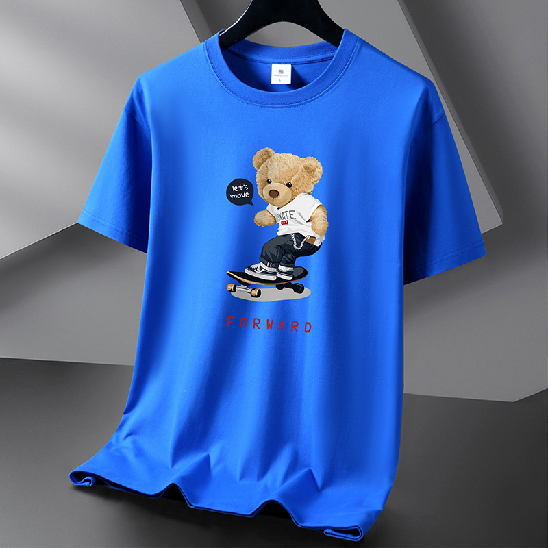 メーカー卸売り半袖tシャツ男性夏半袖新疆綿綿シャツ学生丸首ゆるいtシャツ代発