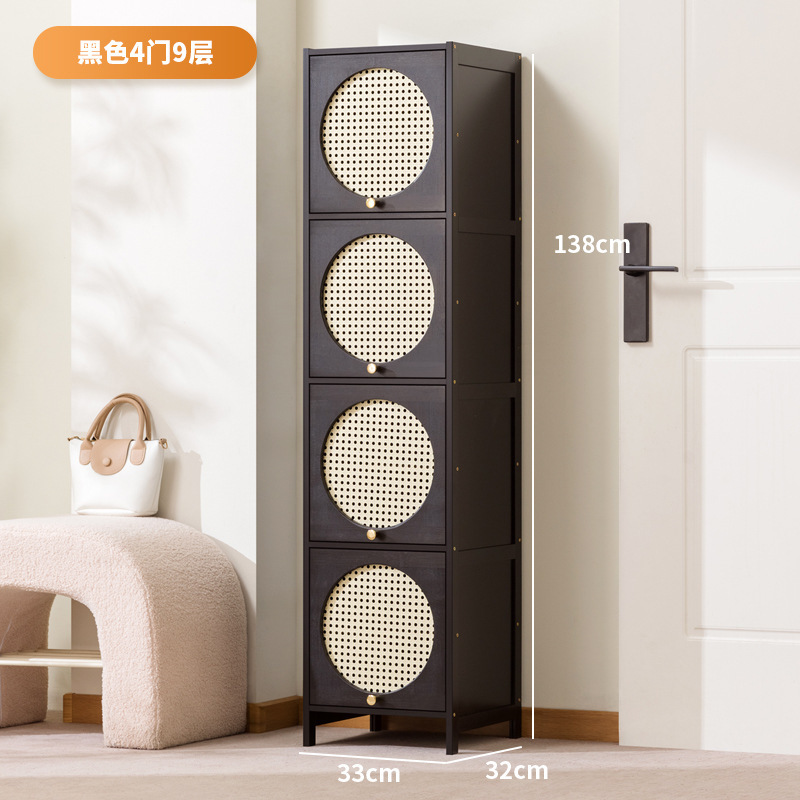 入户鞋架子家用门口好看单带门小窄鞋柜室内楠竹新款2025爆款迷你|undefined