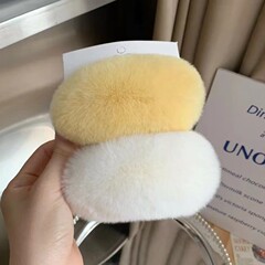 Insクリップ毛毛ヘアカード韓国アンドロメダのぬいぐるみのウサギの毛がかわいいサイドクリップ冬のヘアピンの毛がふわふわしている
