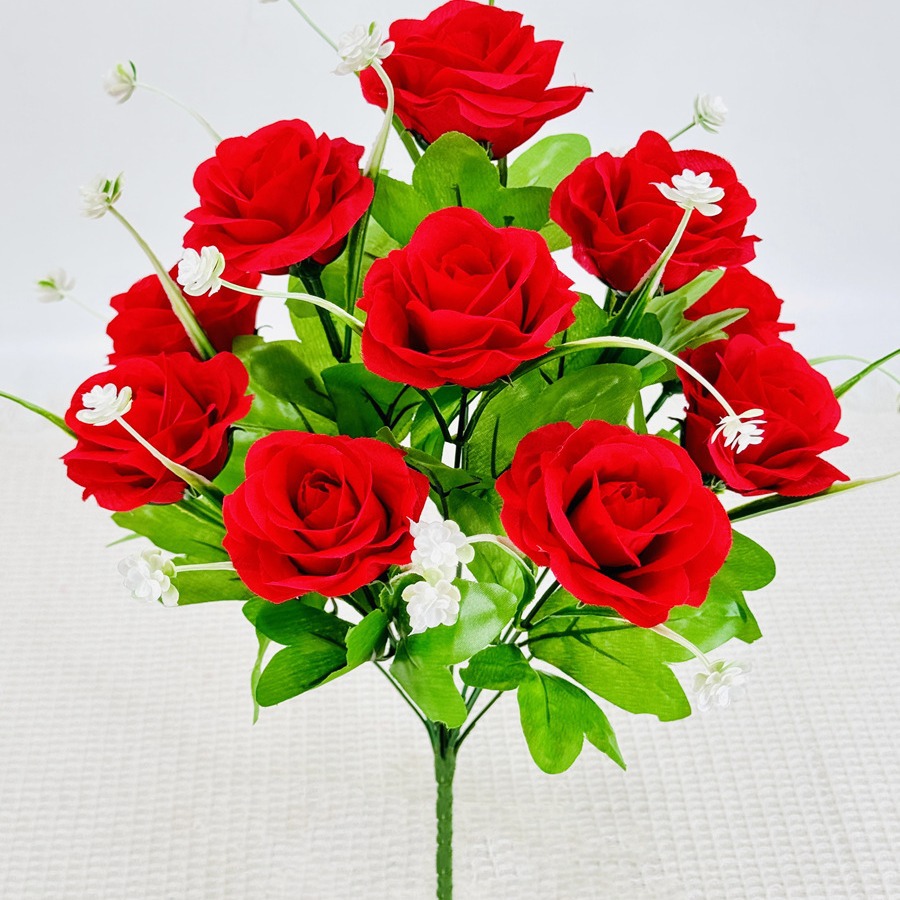 10 flores de rosa arcoíris flores falsas flores de alta calidad decoración de la sala de estar interior ramo de flores decoración de la mesa de comedor del hogar