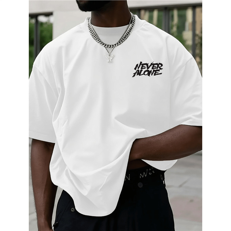 Specially Designed for Cross-Border Sales, Pure Cotton T-Shirts for Men and Women with the Inspirational Slogan "Keep Fighting," Featuring a Simple and Cool Design Specially Designed for Cross-Border Sales, Pure Cotton T-Shirts for Men and Women with the Inspirational Slogan "Keep Fighting," Featuring a Simple and Cool Design