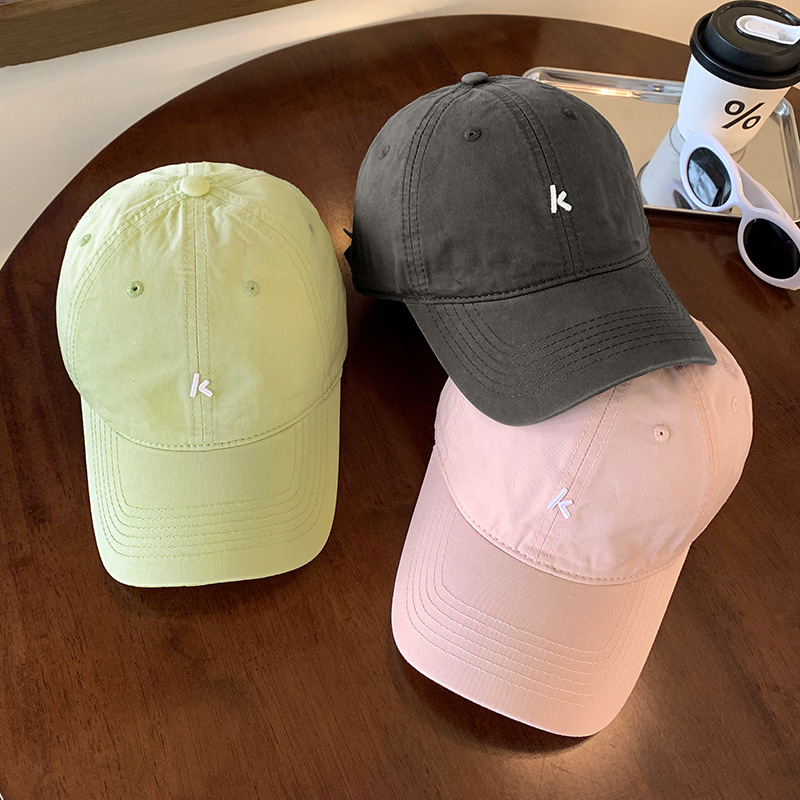 Coreano simple sombrero de béisbol blando sombrero de verano sombrero de sombrero japonés amplio sombrero