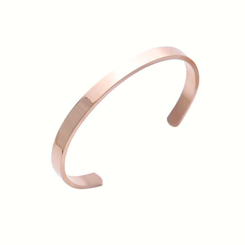 21g Weight Cuff Bracelets Jewelry Accessory Type 1 Piece Quantity Outdoor, Daily, Shopping Occasion Simple Style C Shape Stainless Steel Polishing Cuff Bracelets