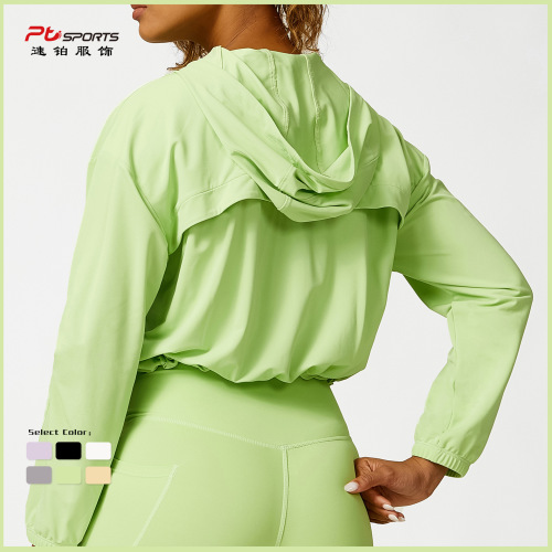 European and American hot selling loose casual sports jackets fitness clothes outdoor running and cycling sports zipper shirts two-piece set for women