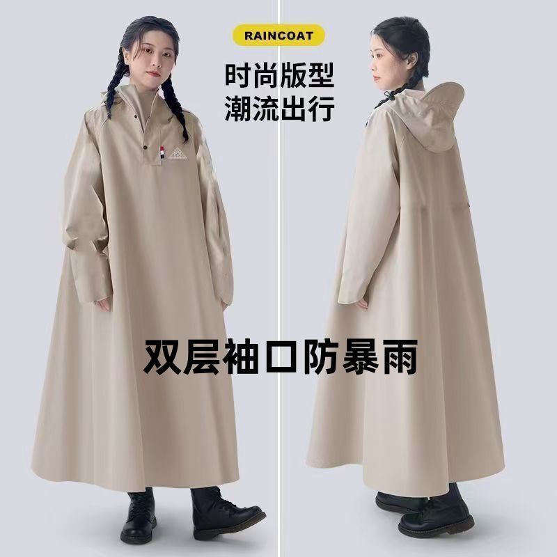 New Style Raincoat with Sleeves, Oxford Cloth Full-Body Explosion-Proof Poncho, Battery Car Riding Poncho, Enlarged Unisex Poncho