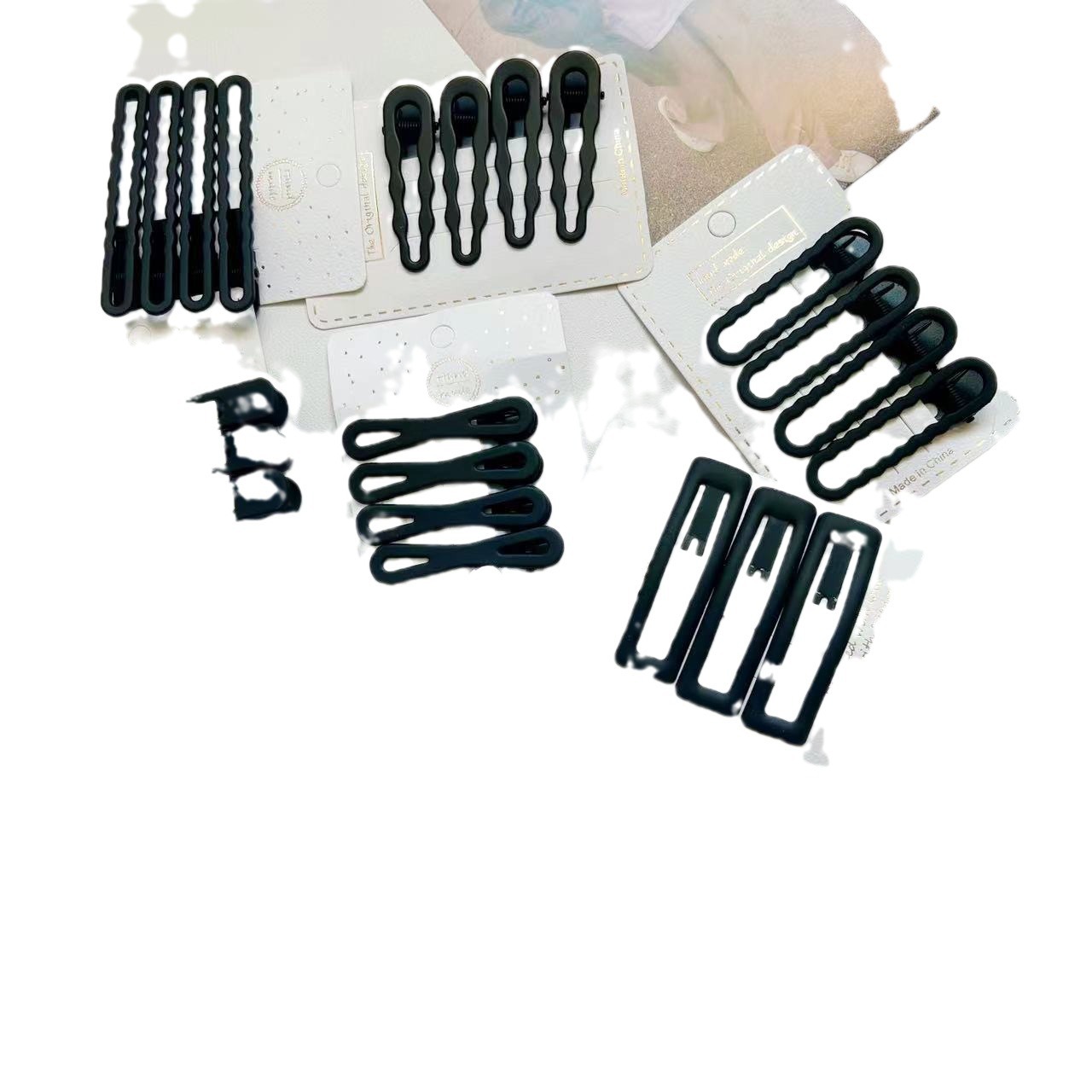 Clipe de pelo negro esmerilado simple nuevo clip de pelo sin marcas rotas silla clip de pelo de boca de pato clip de pelo accesorio clip de pelo lateral clip bb clip