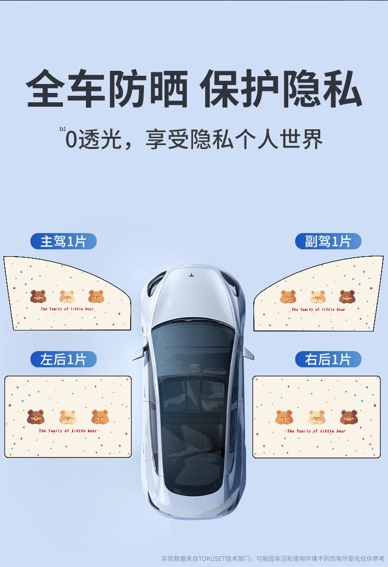 Car Window Sunshade Curtain, Car Sun Protection Curtain, Baby Privacy Curtain for Car, Children's Side Window Light-Blocking Curtain