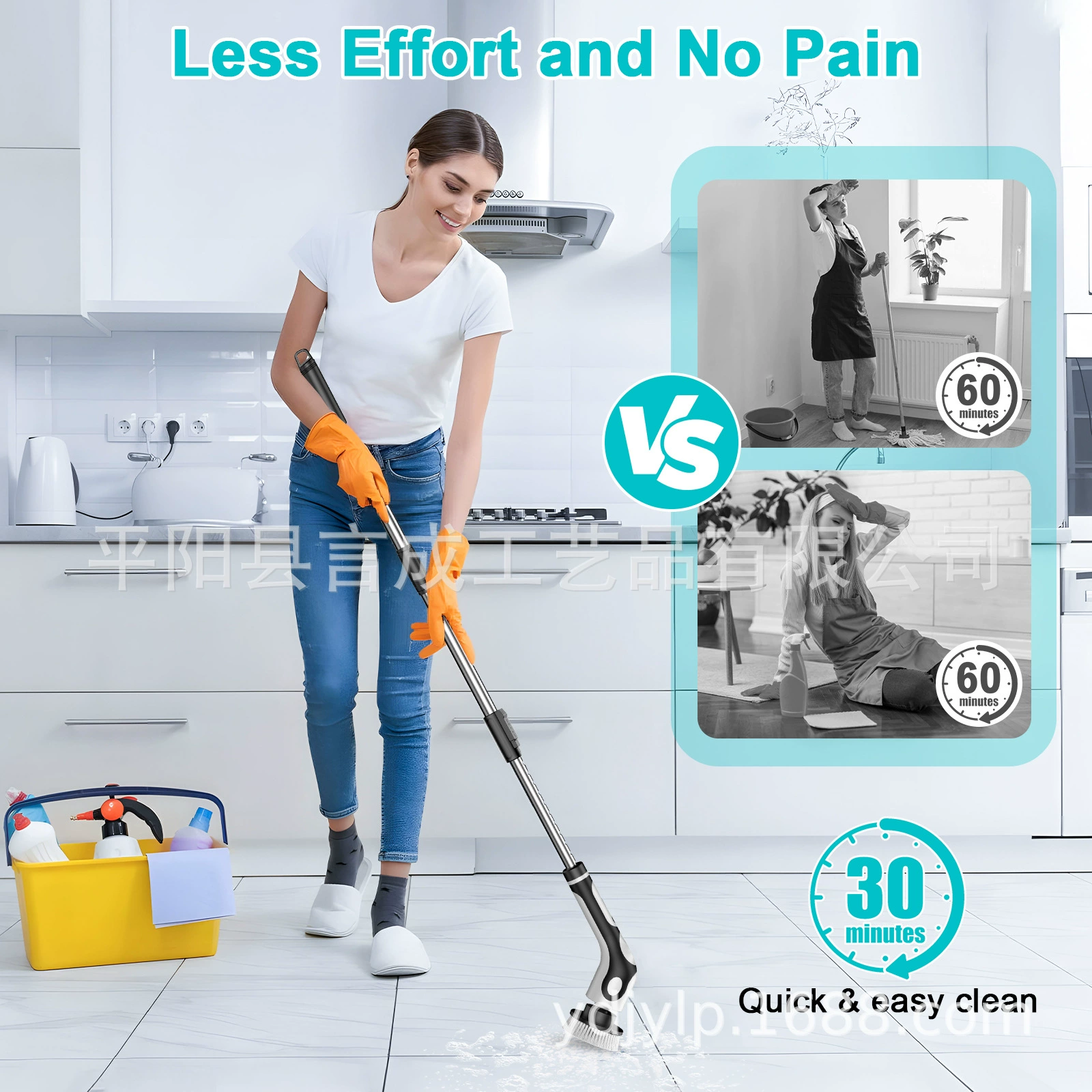 Новая многофункциональная электрическая щетка для чистки с голосовым цифровым дисплеем, выдвижная водонепроницаемая щетка для чистки кухонной посуды, полировки