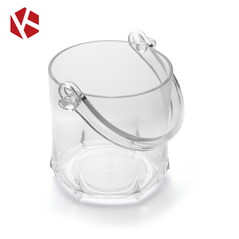 Barril de hielo portátil de ángulo redondo barril de té de frutas barril transparente barril de verano al aire libre barril feliz barril de cerveza fría bebida barril de hielo