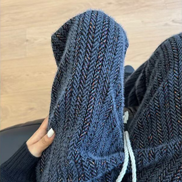 Versatile Corduroy Striped Casual Pants, Melard Style Drape, Everyday Lazy Sports Trendy Unisex Straight-Leg Trousers