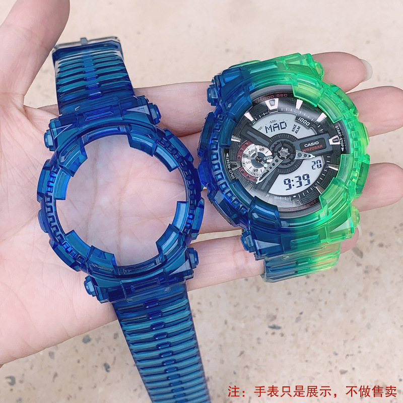 Replacement of Carcio G-SHOCK Strap Case GA-110 120 GD-100 Glacier Transparent Watch Accessories Men