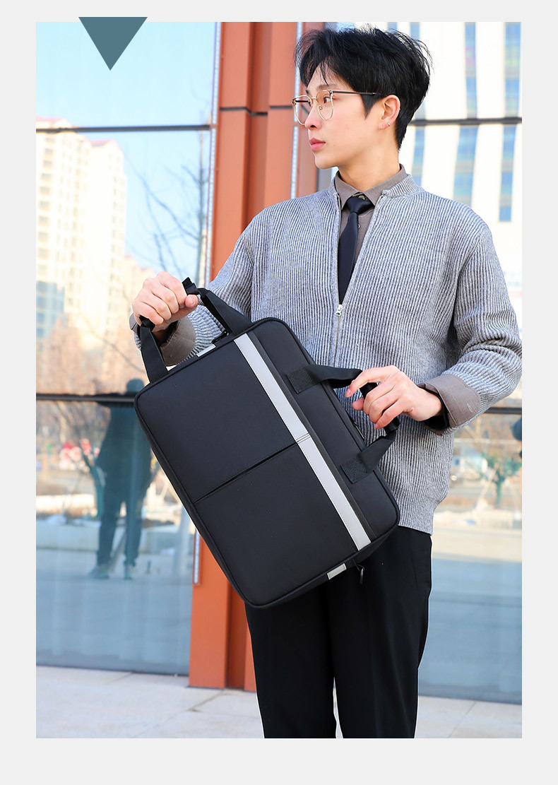 New men's briefcase, computer handbag, large-capacity single-shoulder crossbody bag, business laptop bag, 16 inches undefined