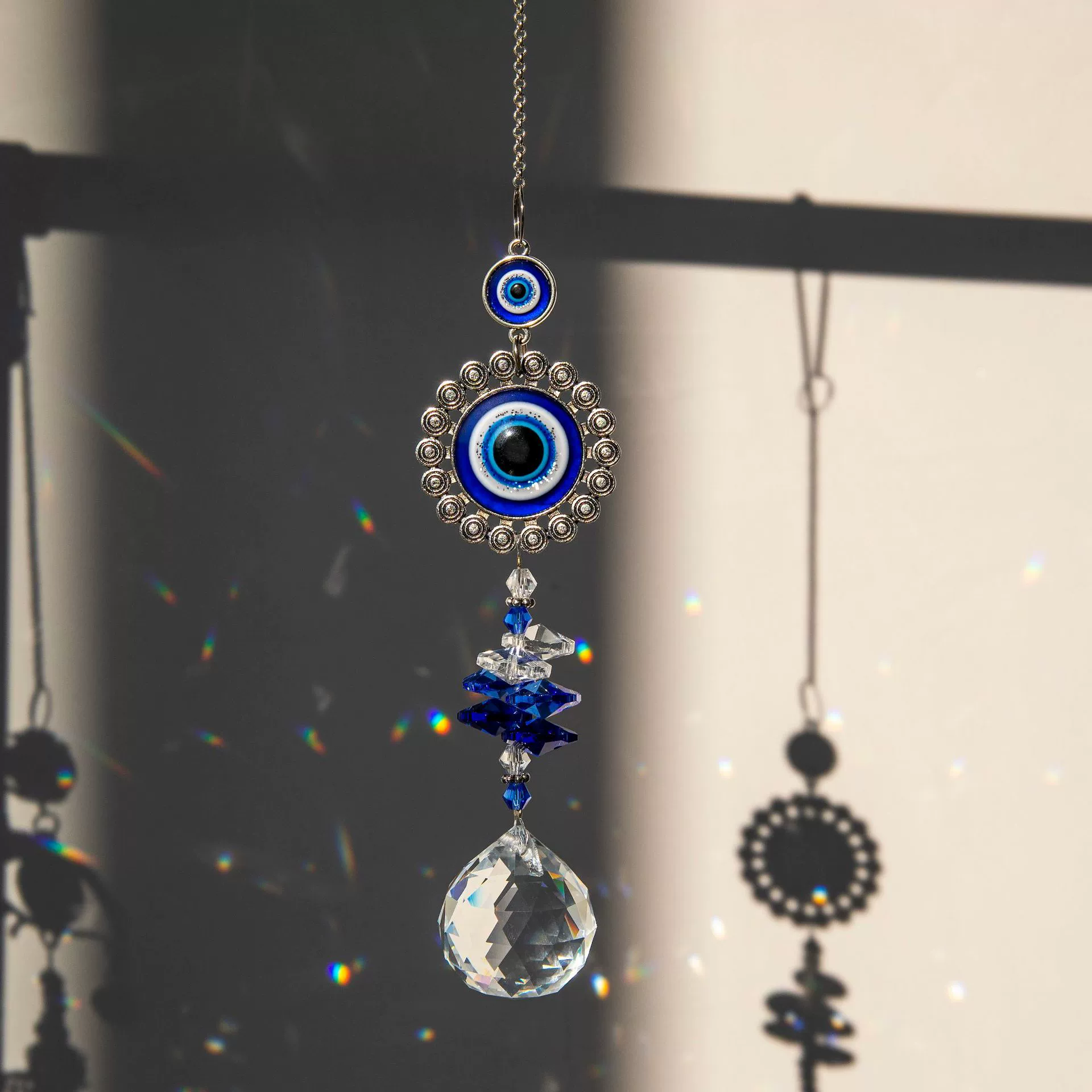 Fashion Demon Eye Crystal Sun Catcher Lighting Pendant display picture 2