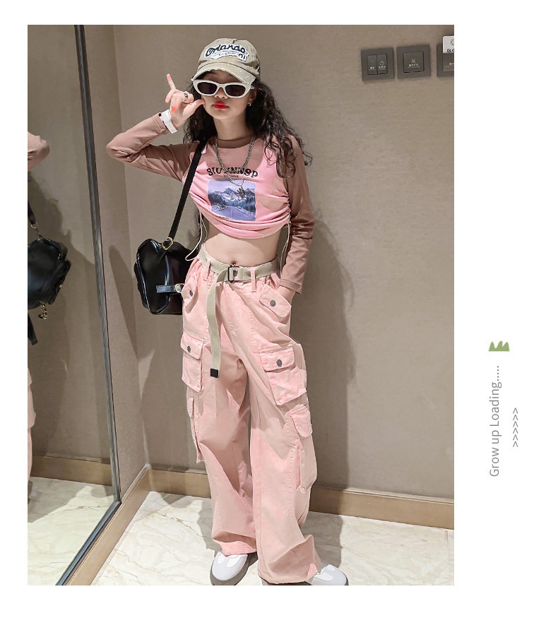 Pantalon Cargo Jogging Fille En Lin Souple - Confort Et Style Pour Le Quotidien
