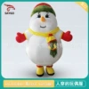 Fat snowman with red gloves