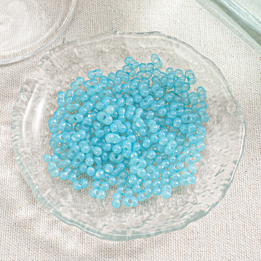 【400 piezas 2 botellas】Cuentas Xiaozi, cuentas sueltas, cuentas para pulseras, material para cuentas, cuentas espaciadoras de 3 mm, accesorios para cadena de teléfono DIY