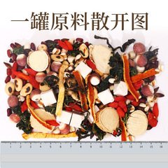 Canned five-fingered peach and tuckahoe tea. Moisture five-fingered peach and tuckahoe tea, white lentil and barley health tea, 30 cans.