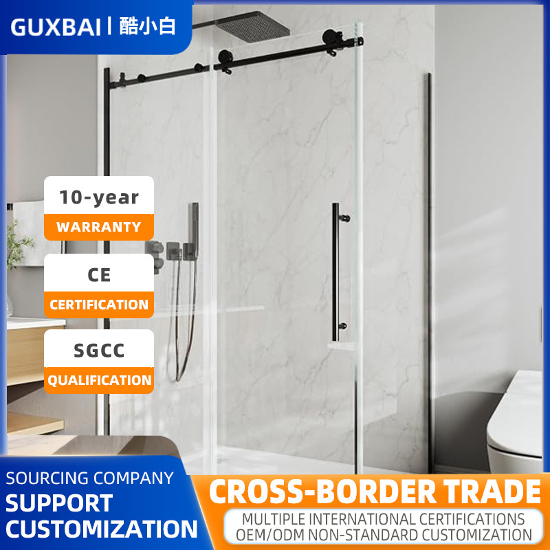 Stainless Steel Shower Room Custom Partition Bathroom Glass Sliding Door Design Simple and Minimalist Shower Enclosure Stainless Steel Shower Room Custom Partition Bathroom Glass Sliding Door Design Simple and Minimalist Shower Enclosure
