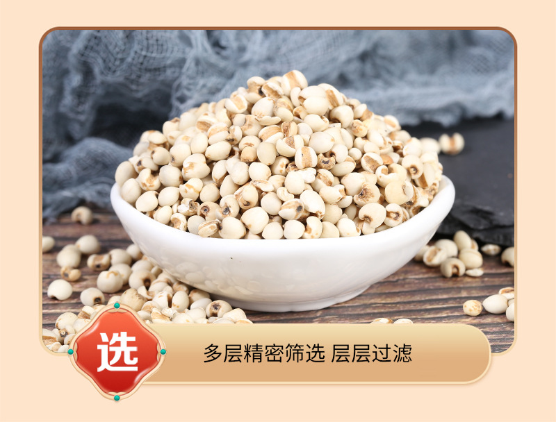 Roasted Coix Seed Yi Yi Ren 薏苡仁 Dried Job's Tears for Tea Soup and Grinding in use